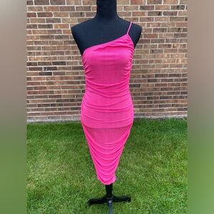 Pink Bodycon Midi Dress